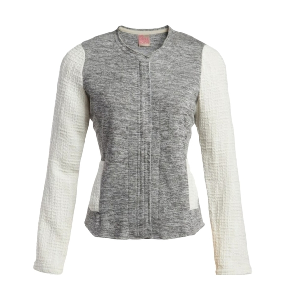 Nordstrom Jackets & Blazers - Go Make Noise Gray and Cream Fitted Jacket